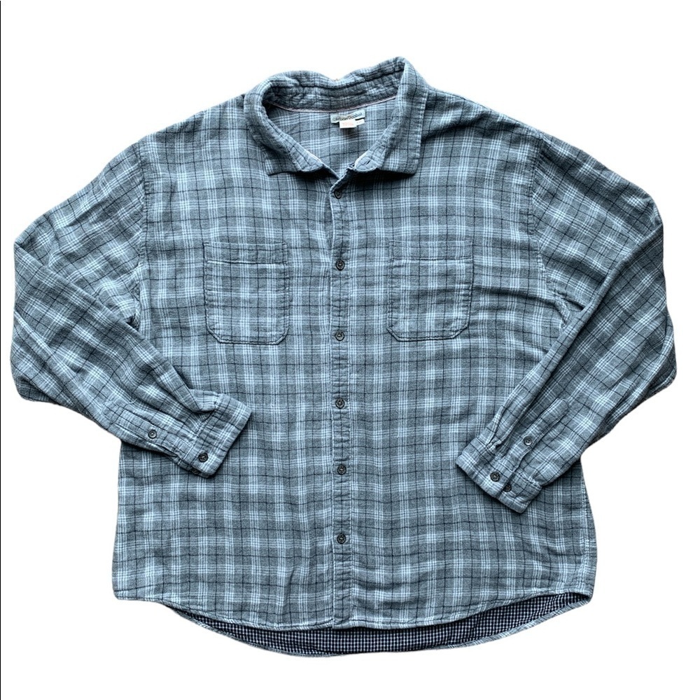 Carbon2Cobalt Men's flannel like button up shirt